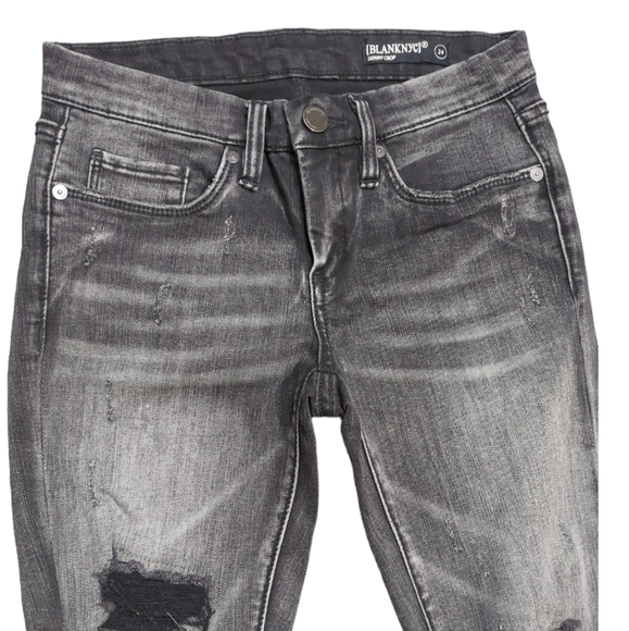 BlankNYC jeans size 24  Skinny Ankle Crop Jeans color black/ Gray - Picture 3 of 6